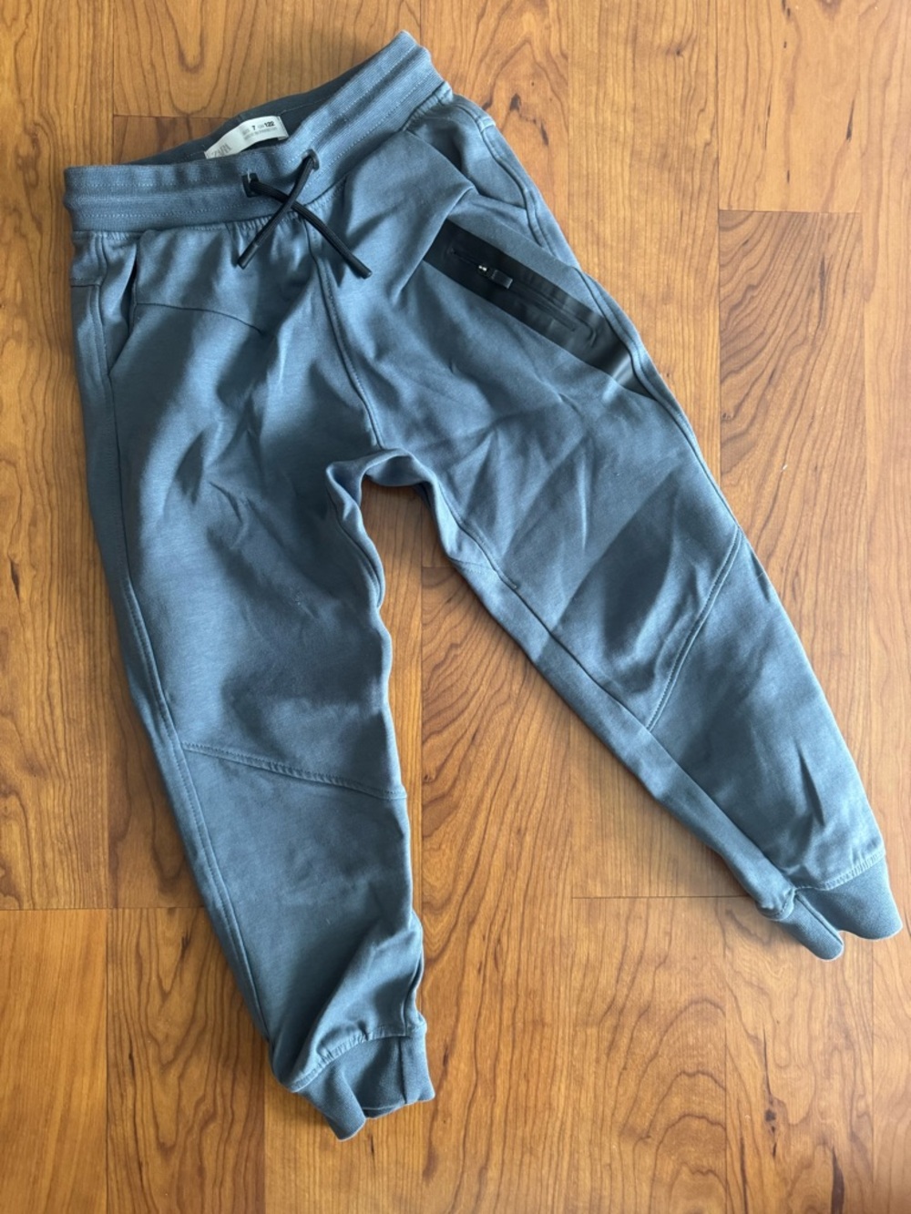 Zara Cotton Boys Slate Gray Jogger Pants with Zipper Pocket